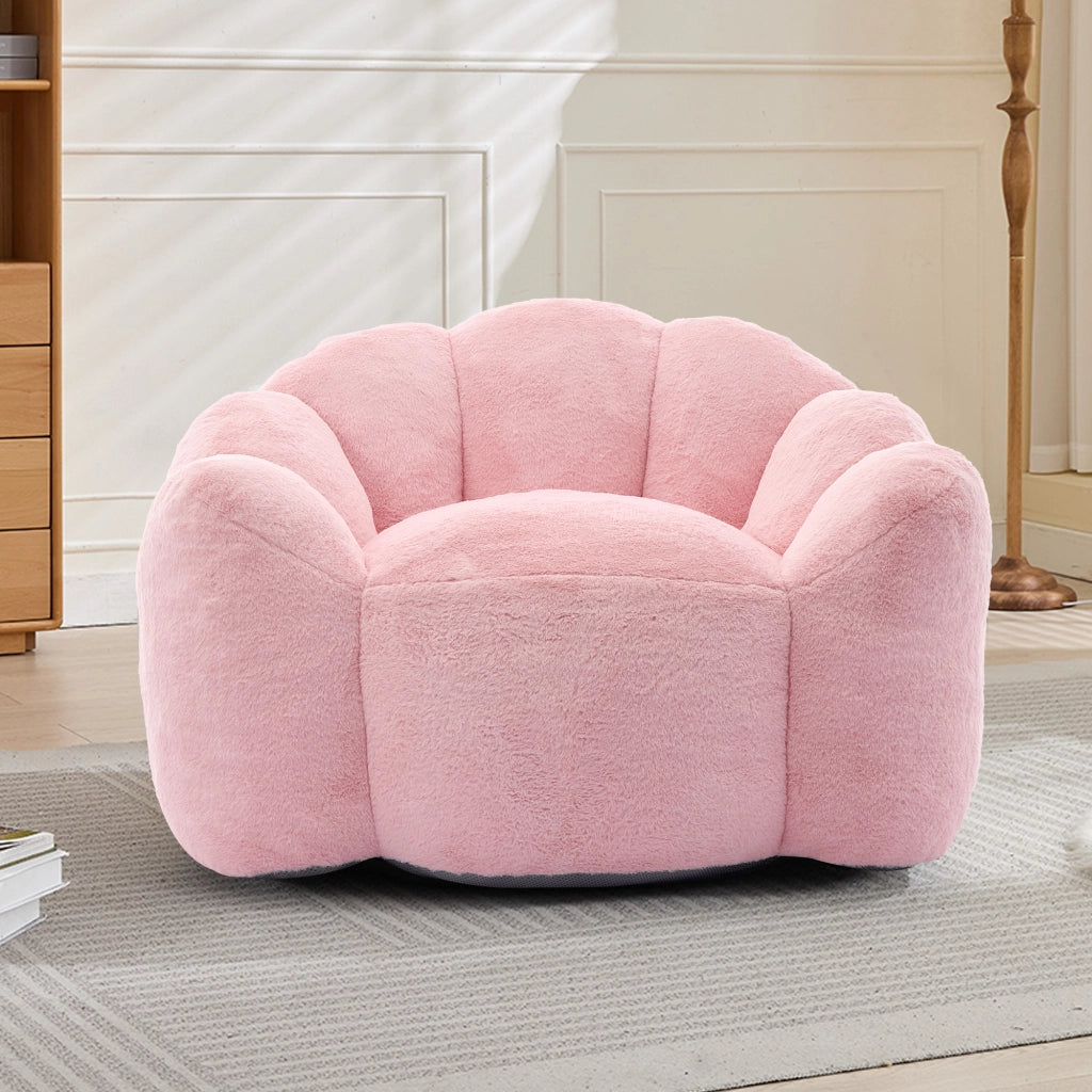 Poltrona Divanetto Lotus ¨C MINIMAL ¨C Velluto Rosa Morbido, Senza Montaggio