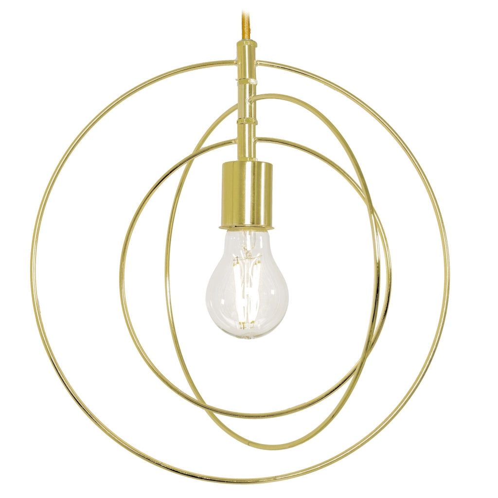 Lampada Da Soffitto Metallico Anulare Oro APP286-1CP