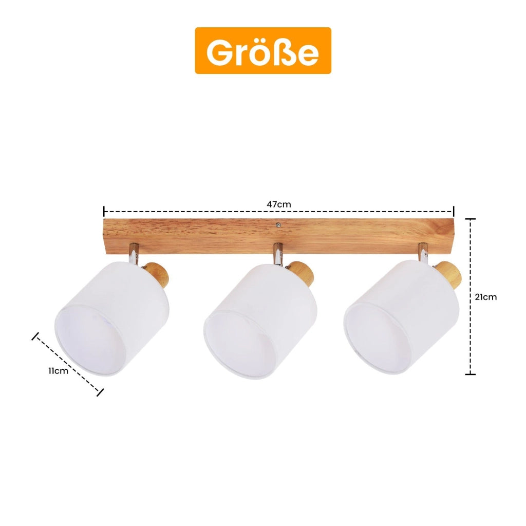 ZMH Faretto da soffitto regolabile E14 a 3 fiamme nero vintage