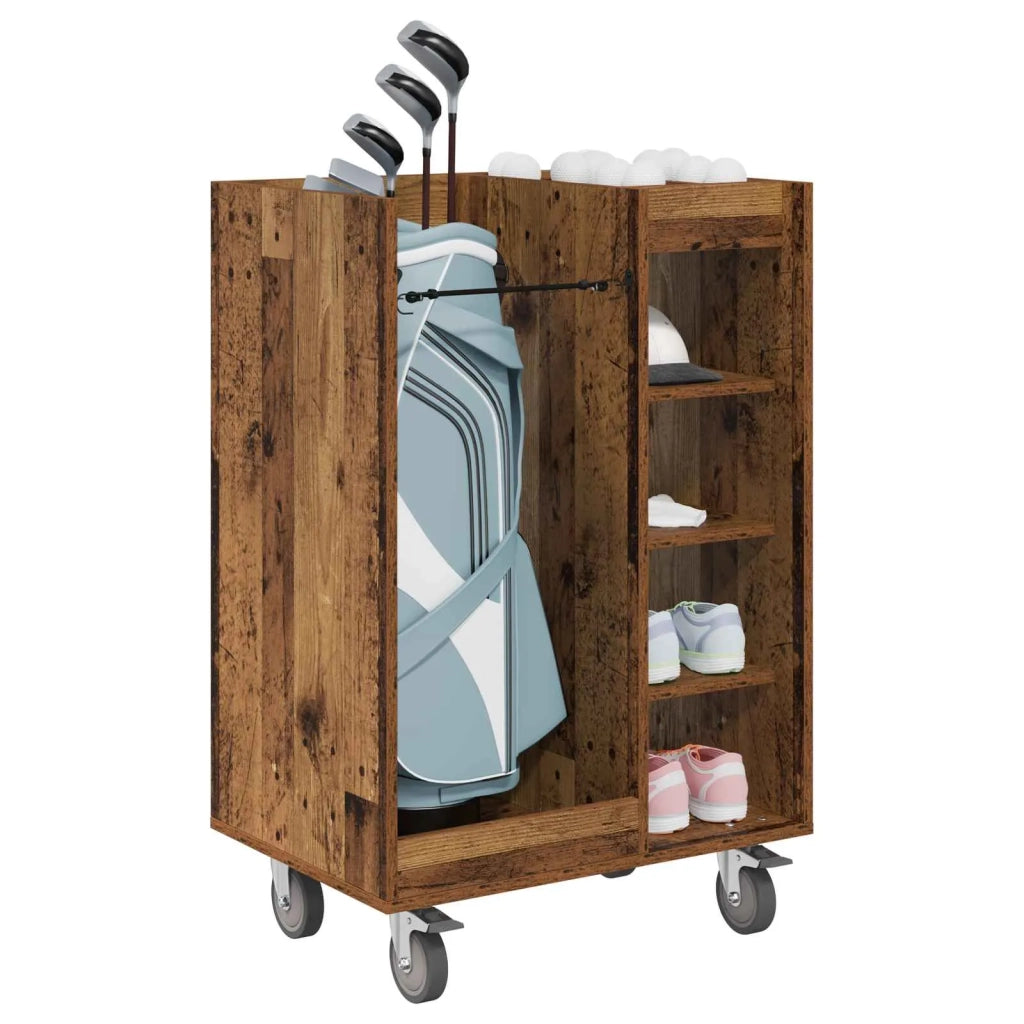 Armadio per Golf con ruota Legno vecchio 65 x 45 x 98 cm CFW1736570
