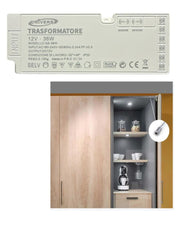 Alimentatore Trasformatore 12V 36W per Strisce LED 12V per Sensori di Movimento Mobili Armadi
