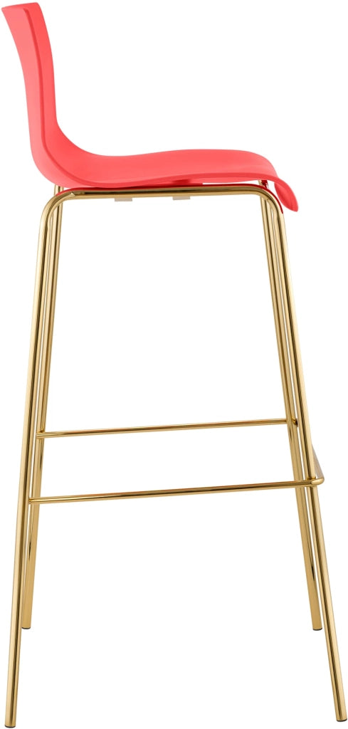 Sgabello da bar Hoover in plastica 4 piedi oro 4