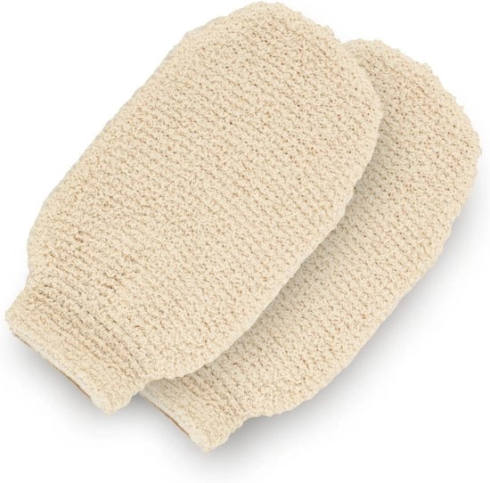 Badwanten naturali - spugnette esfolianti in canapa, asciugamani per il corpo per l'esfoliazione, body scrub e pulizia - spugnette morbide per uomo e donna - set di 2 spugnette