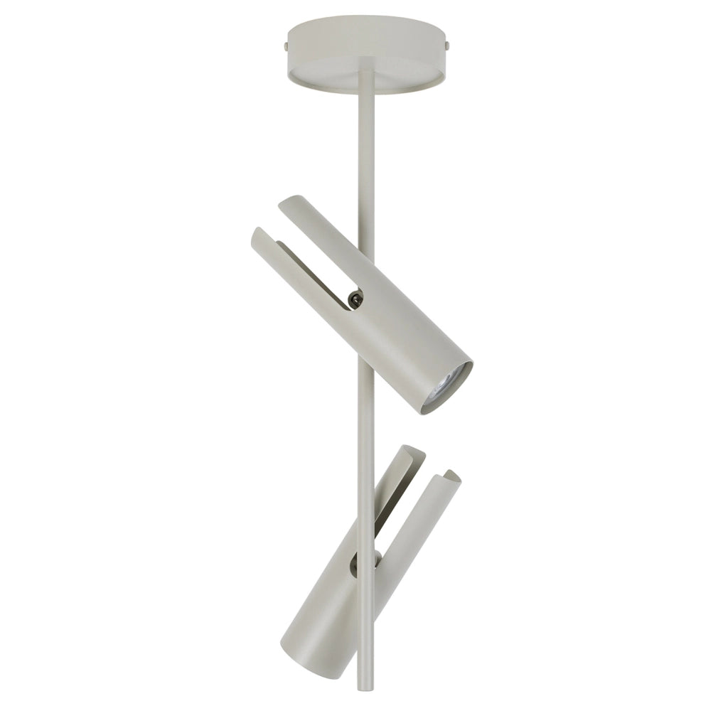 Sigma LEDA plafoniera tonda grigio-beige 2xGU10 orientabile