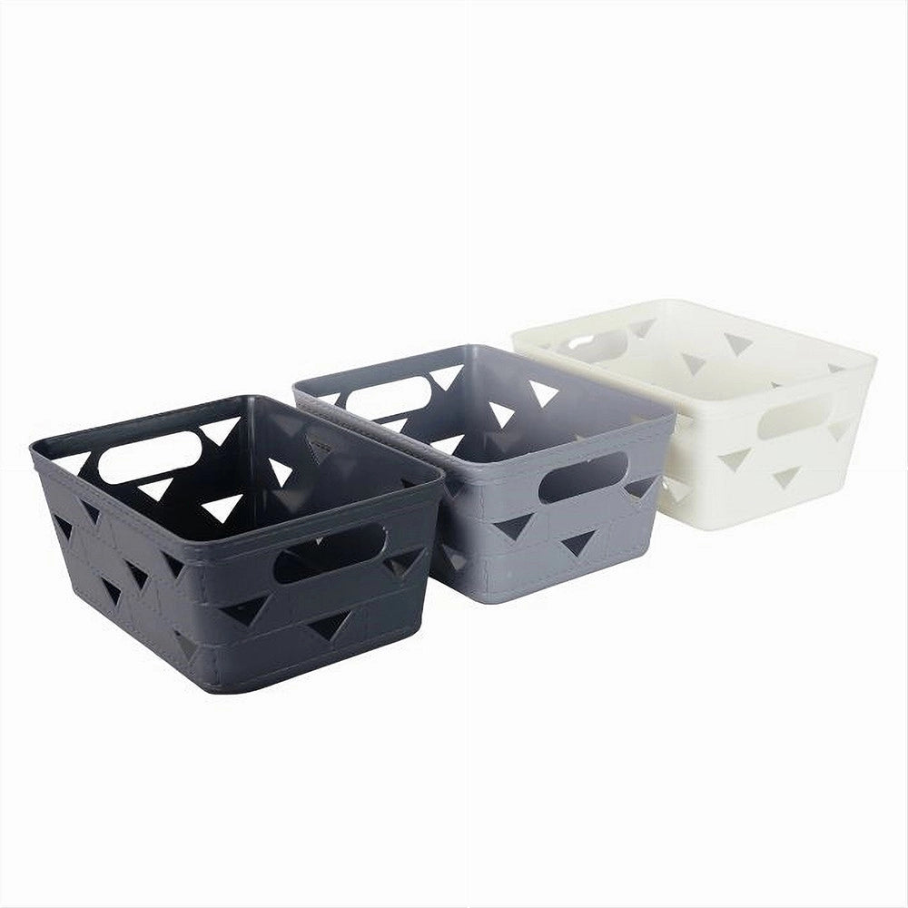 Trade Shop - Cesto Cestino Porta Tutto Oggetti Organizzatore Rettangolare 28.5x21x9 Cm 10715 -