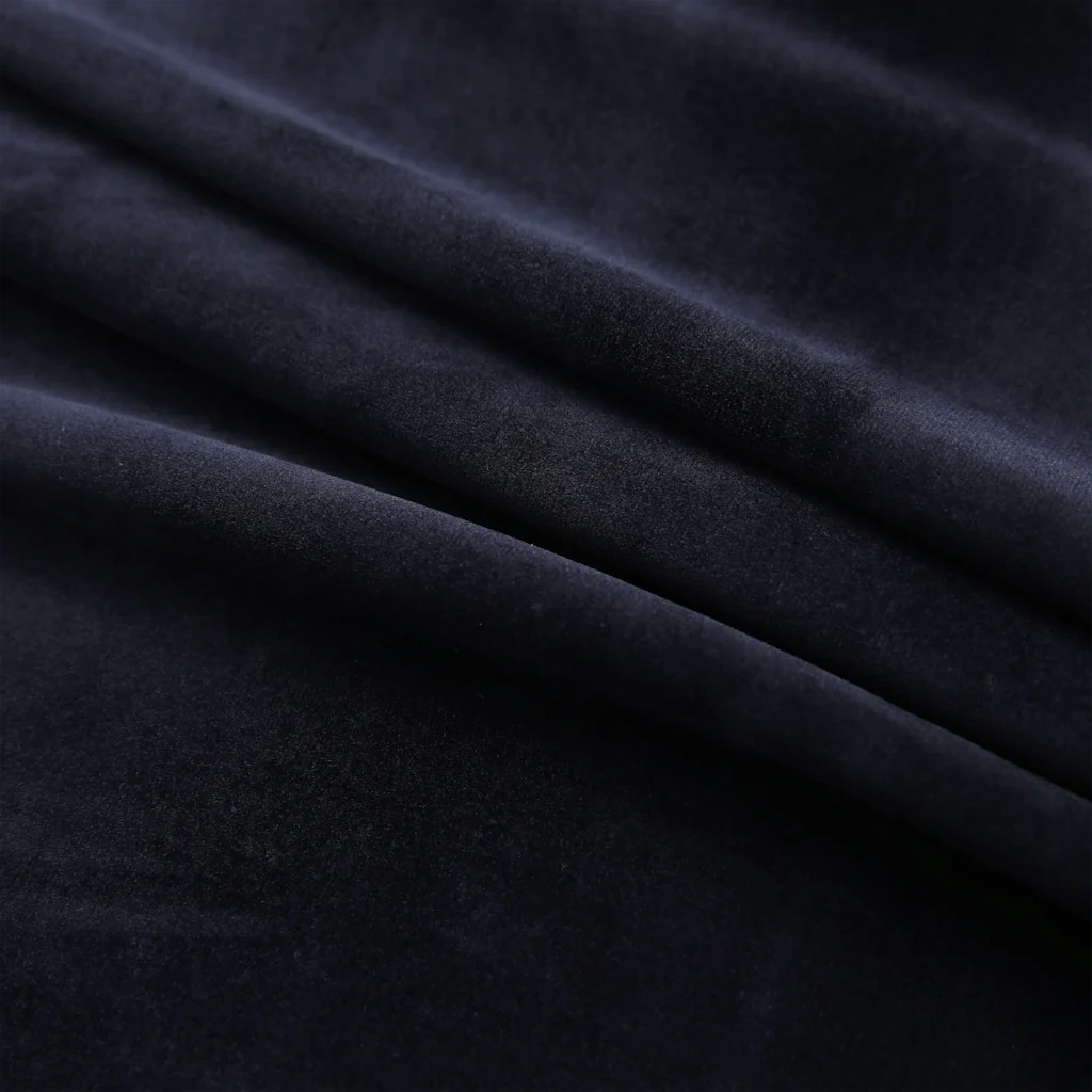 Tende Oscuranti con Anelli 2 pz Nere in Velluto 140x175 cm 134488