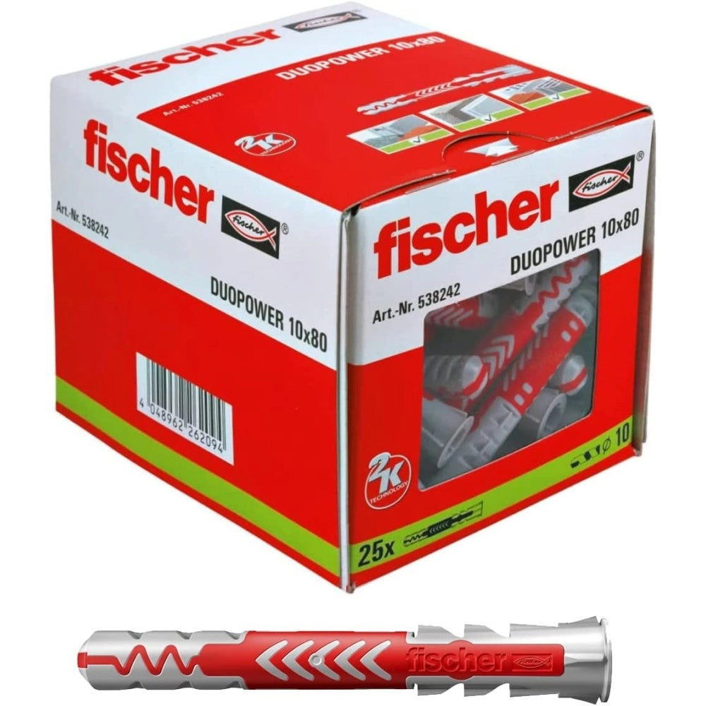 Fischer duopower da 10x80mm - 25pz tassello prolungato nylon