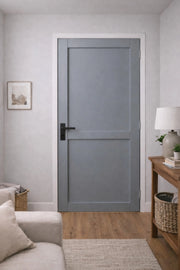 Blocco Porta Athena RAL7035 2 ante H204 x L73 Pannello Sinistro a Spinta + Maniglia