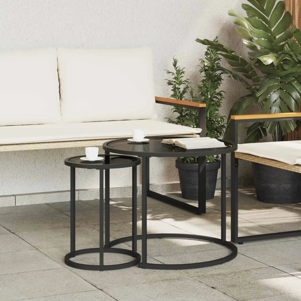 Set di Tavolini da Caffè 2 pcs 55 x 55 x 45 cm acciaio 42026685