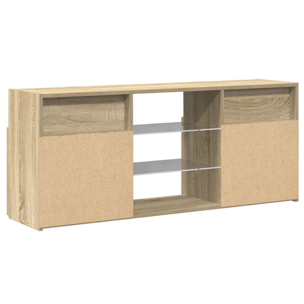 Mobile Porta TV con Luci LED Rovere Sonoma 120x30x50 cm cod mxl 7000