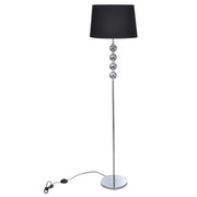 Lampada da terra moderna con paralume elegante per soggiorno 380 x 380 x 1560 mm luce soffusa atmosfera accogliente poliestere nero 02_0046230