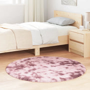 Tappeto Shaggy a Pelo Lungo NAVARRA Rosa Antico 120x120cm