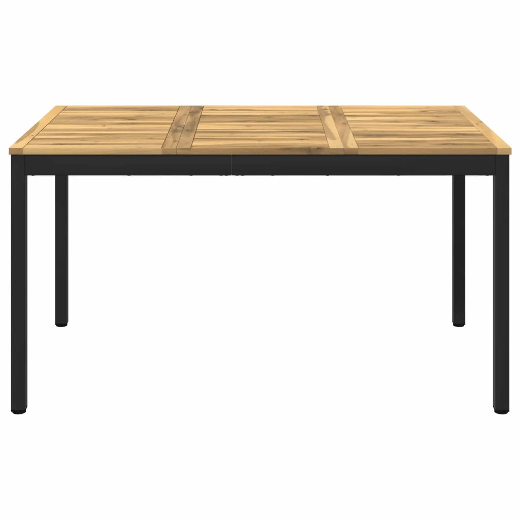 Tavolo da cena da giardino Bianco e Nero 141 x 80,5 x 75 cm 901764