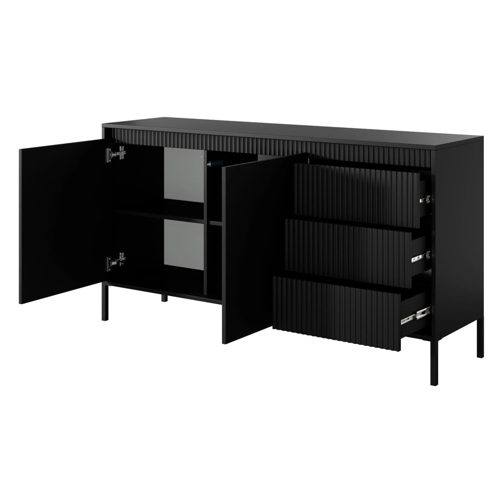 Madia Hatomo, Credenza 3 Cassetti, 154x40x81h cm Beige