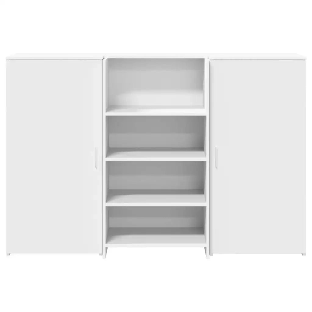 Banco Reception | Scrivania | Tavolo da Ufficio Bianco 155x50x103,5 cm in Legno Multistrato