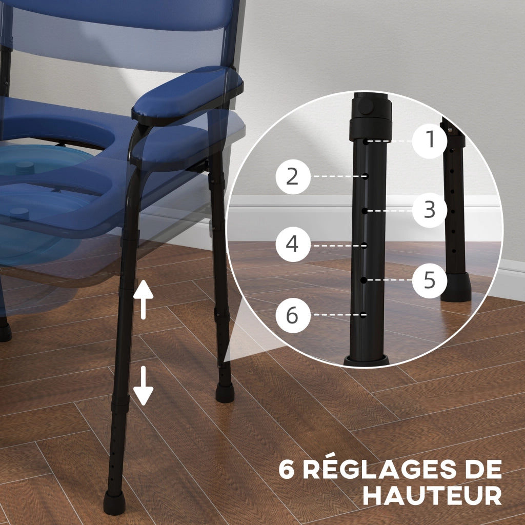 Sedia da comodo con schienale e braccioli imbottiti ¨C Xylo ¨C Blu, altezza regolabile