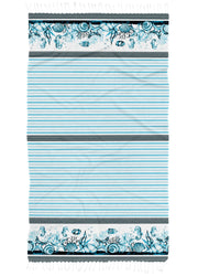Telo Mare Con Frange Asciugamano Da Spiaggia Misura Grande 90x190 Cm Assorbente In Morbido Cotone Leggero Stampe Moderne Anti Sabbia Lettino Vacanze Piscina CapeRange