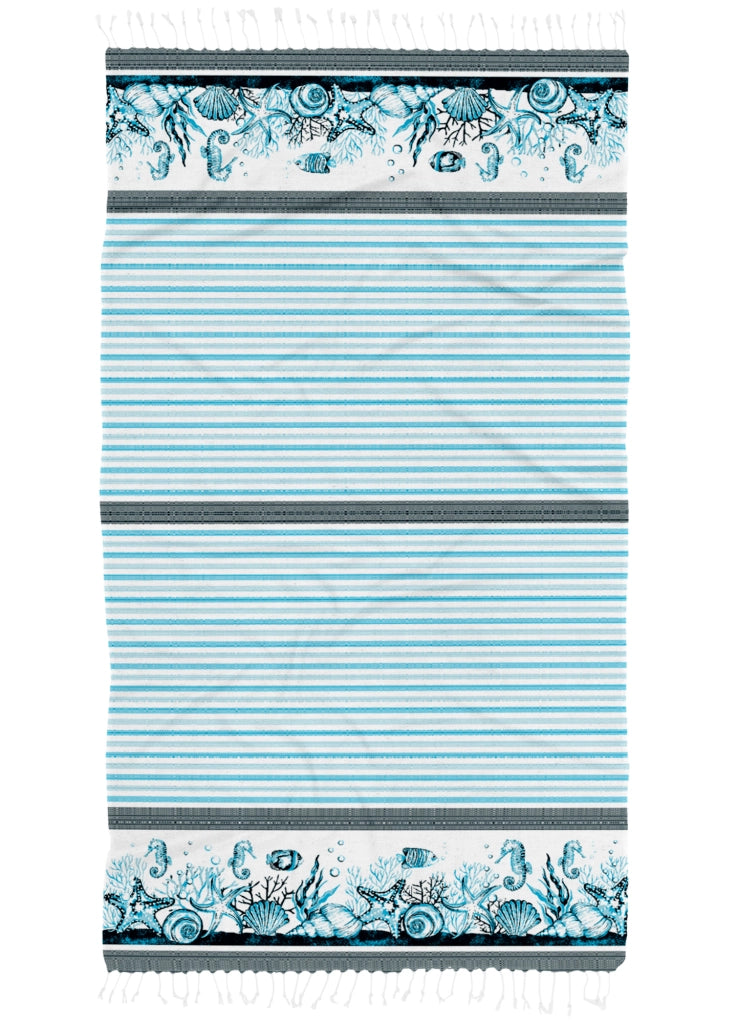 Telo Mare Con Frange Asciugamano Da Spiaggia Misura Grande 90x190 Cm Assorbente In Morbido Cotone Leggero Stampe Moderne Anti Sabbia Lettino Vacanze Piscina CapeRange
