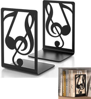 Sostegni libreria in metallo - per libri pesanti e pannelli - supporto decorativo per libri a casa - Sostegni libreria - Libreria - Sostegno libreria - Libreria - Regalo - 1 coppia - Nero