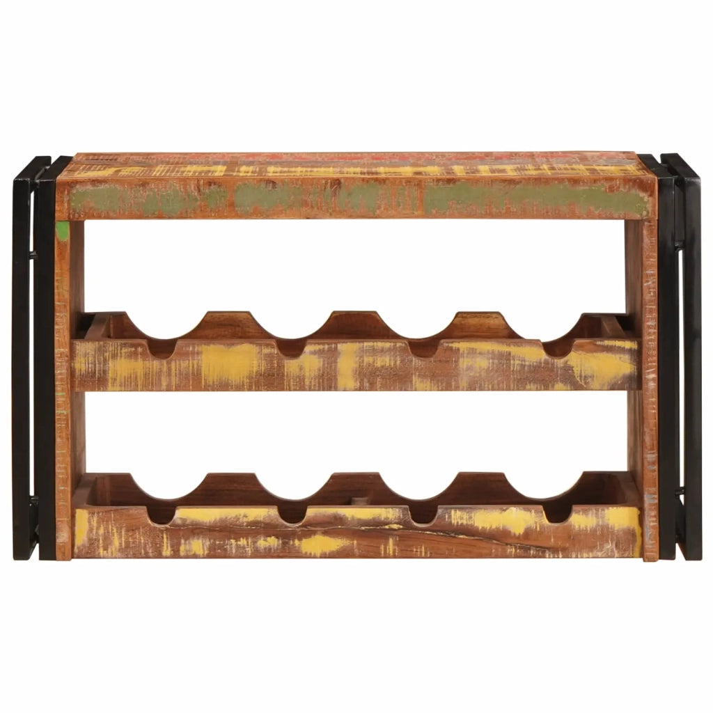 Portabottiglie Marrone 80 x 45 x 33 cm Legno massello riciclato 4104759
