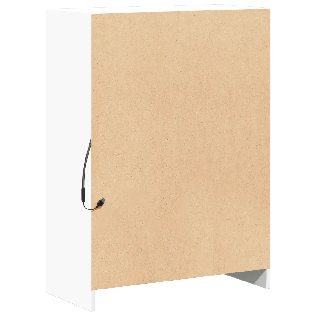 Credenza con LED Bianca 72x34x100 cm in Legno Multistrato 852159