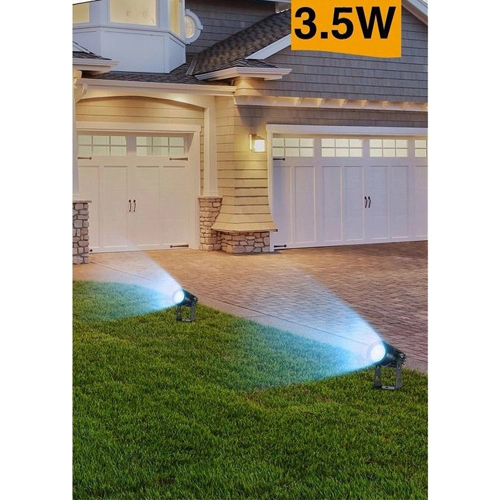 Trade Shop - Faretto Led 3,5 W Nero Es38 Staffa Orientabile Esterno Varie Tonalita' Luce Ip65 - -blu      -