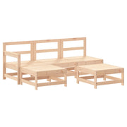 Set Salotto da Giardino 5 pz | Set di Mobili da Esterno in Legno Massello di Pino
