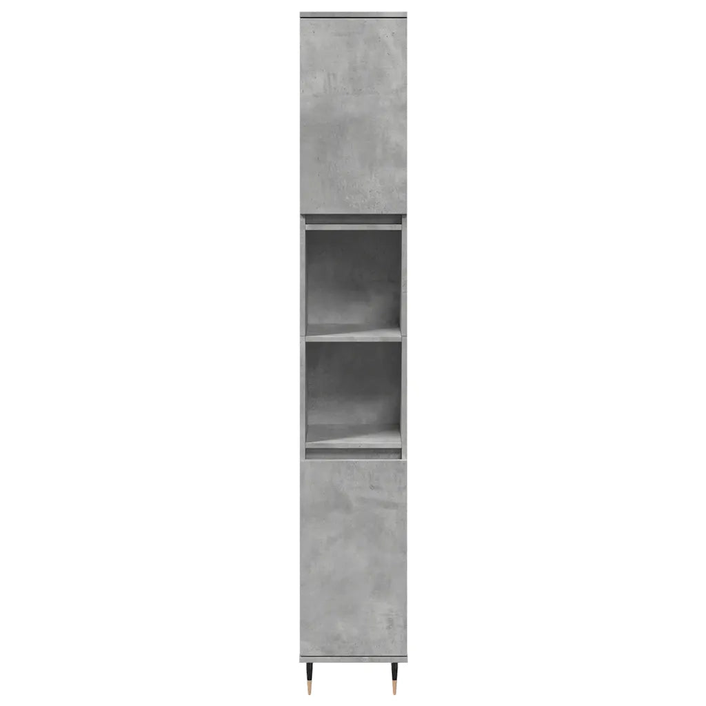 vidaXL Set Mobili da Bagno 3 pz Grigio Cemento in Legno Multistrato