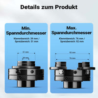 Mandrino di ricambio per tornio da banco, compatibile con filettatura M33 x 3,5, mandrino a ganasce