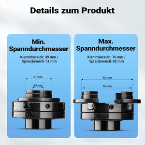 Mandrino di ricambio per tornio da banco, compatibile con filettatura M33 x 3,5, mandrino a ganasce