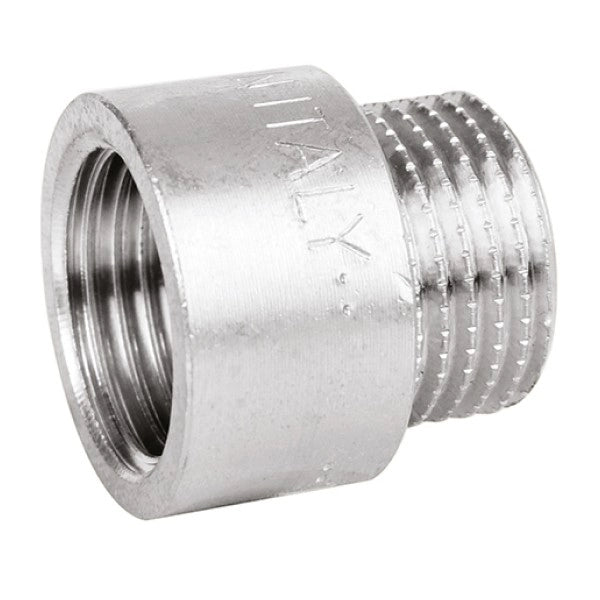 RACCORDO DIRITTO MASCHIO/FEMMINA IN OTTONE CROMATO SERIE 1500 3/4X10 MM    PETTINAROLI