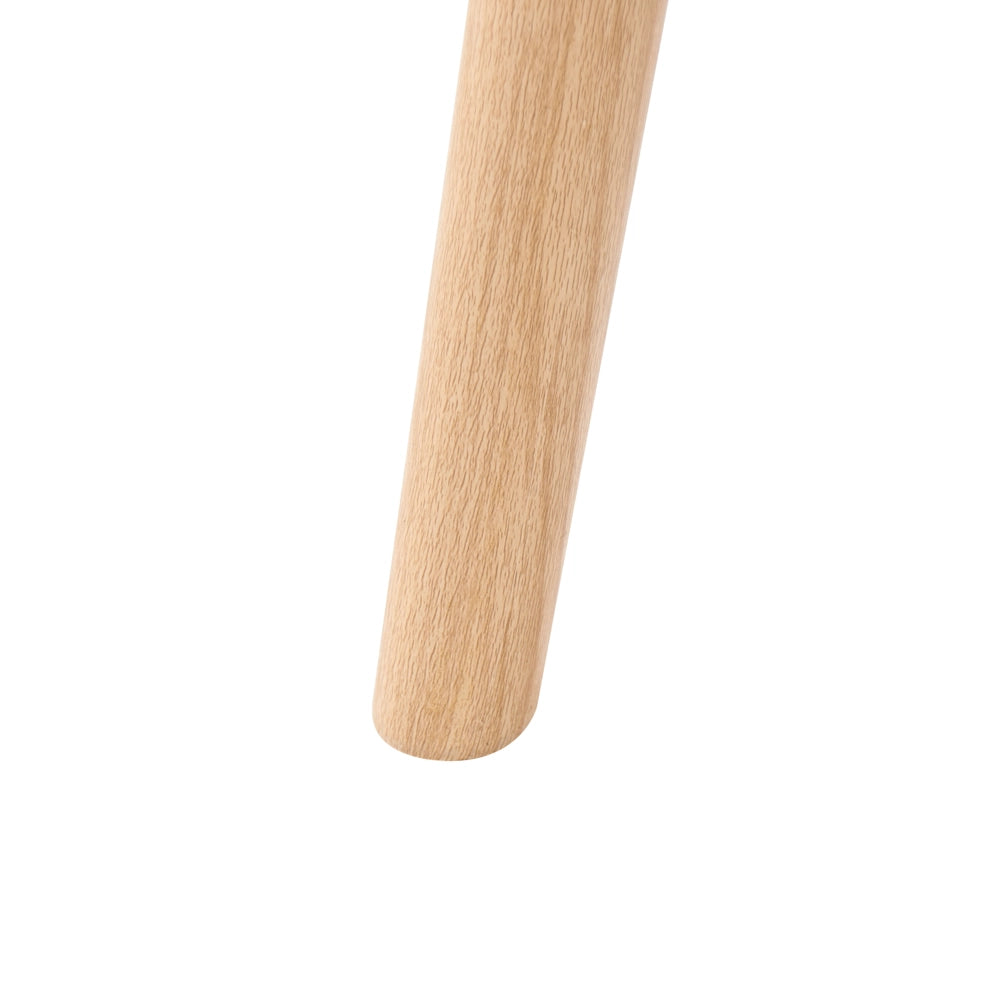 Toeletta in MDF bianco con specchio rotondo, 2 cassetti finitura decorativa effetto legno design scandinavo camera da letto