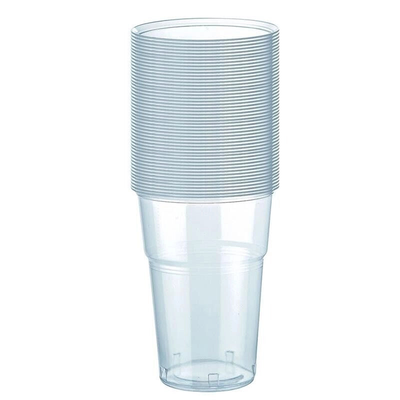 BIBO SET DA 50 BICCHIERI IN PLASTICA TRASPARENTE DA 250 CC