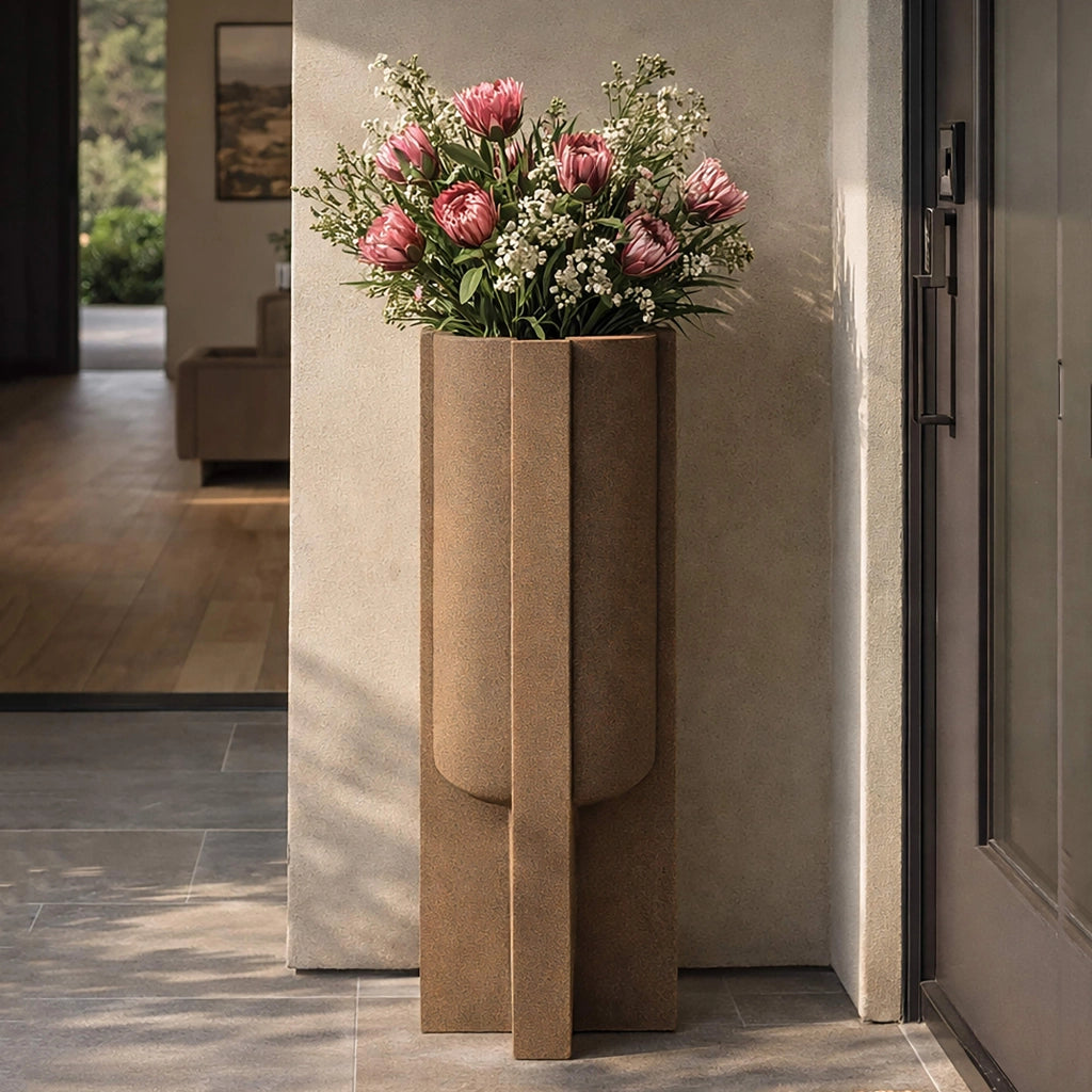 Fatigava, Vaso Finitura Geometrica, Beige
