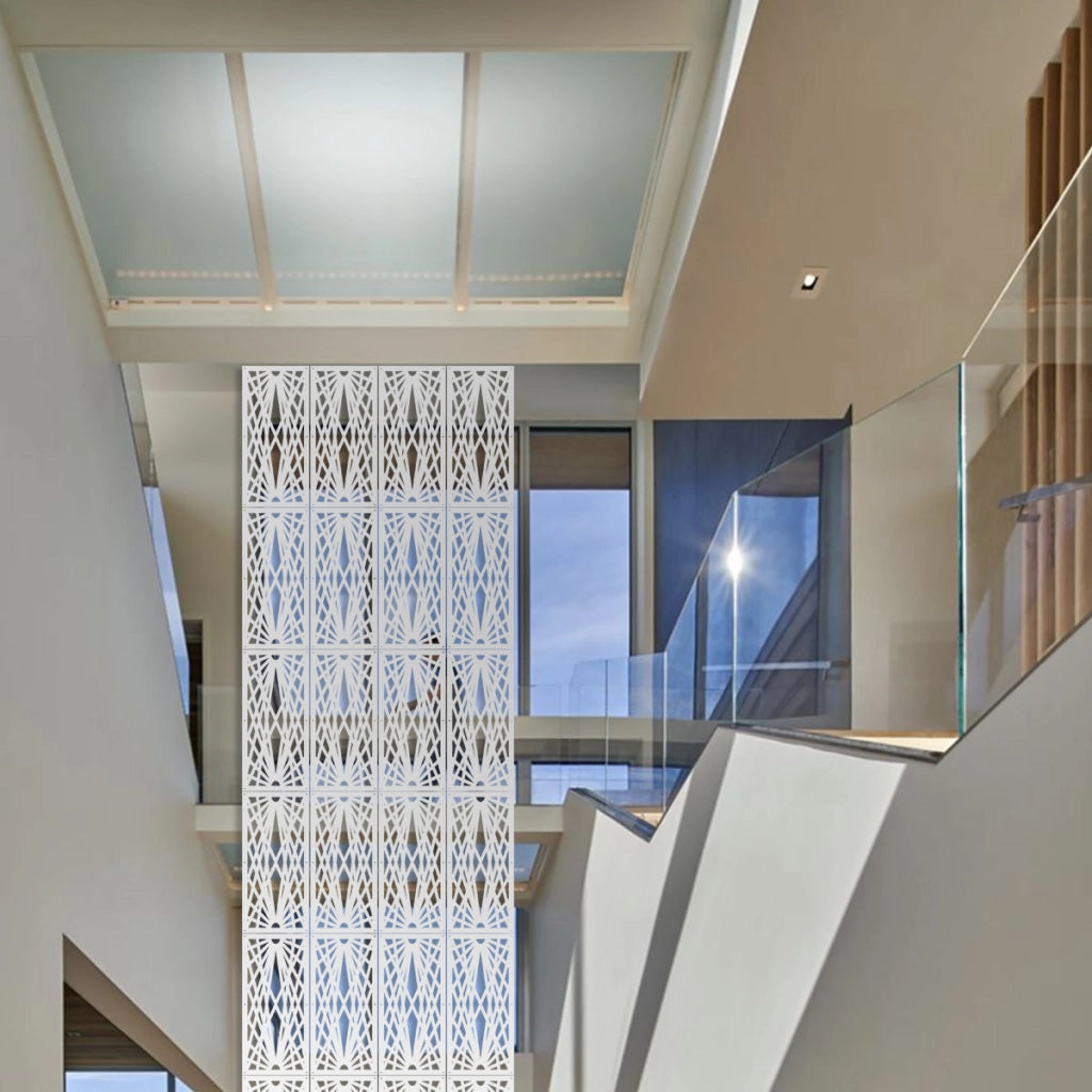 LASER - Pannello in PVC traforato - Parasole Misura: 73x148 cm, Colore: bianco