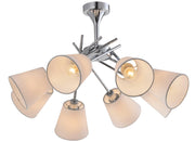 Lampadario Candellux VOX 38-70647 cromo 8xE14 tessuto