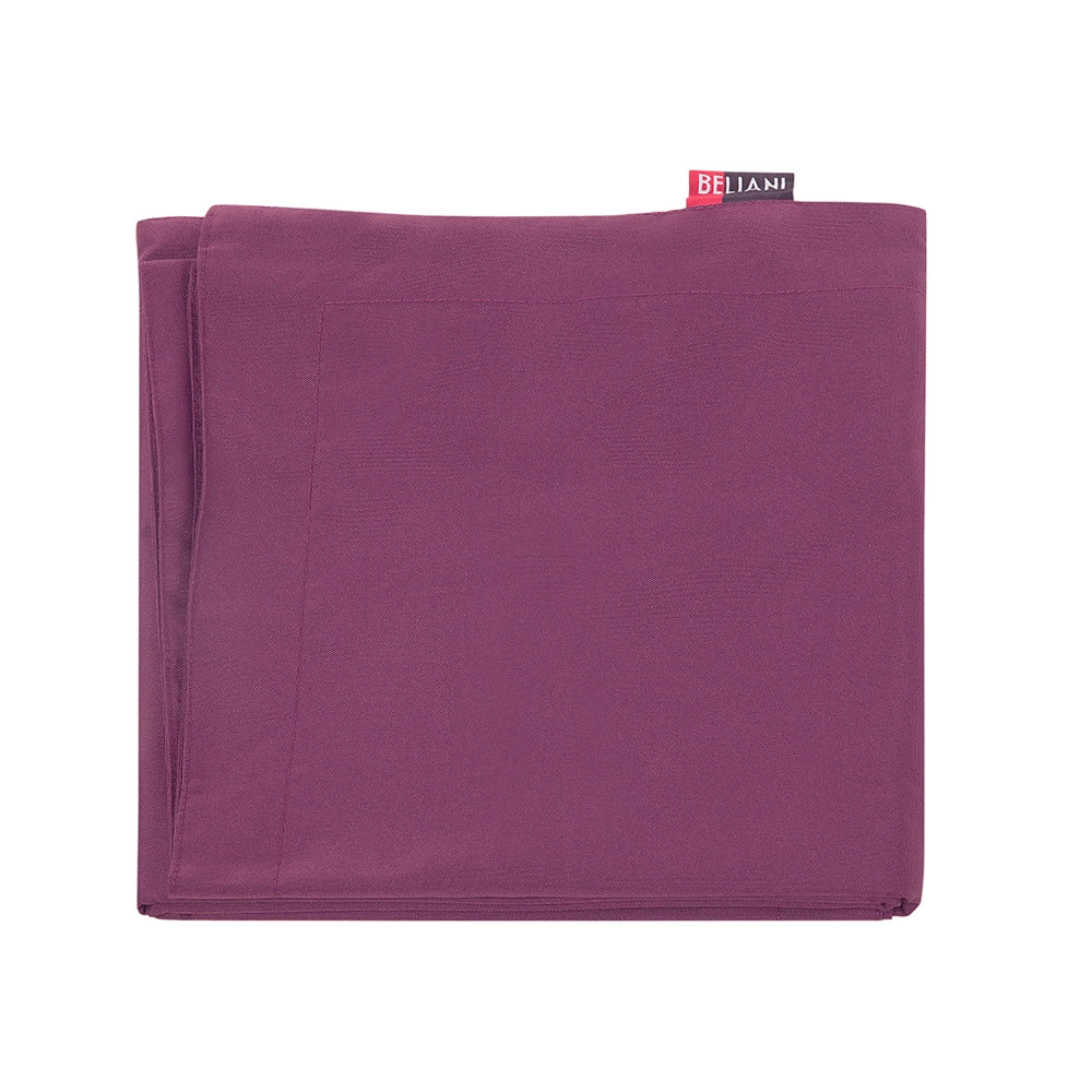 Pouf seduta poltrona sacco Grande colore lilla con Zip 140 x 180 cm soggiorno cameretta