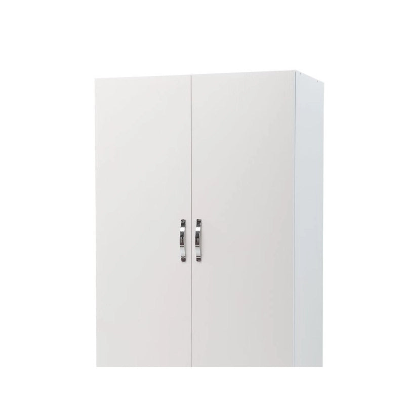 Armadio 2 ante con cassettiera Bianco Frassinato Cm 91x52xH 210