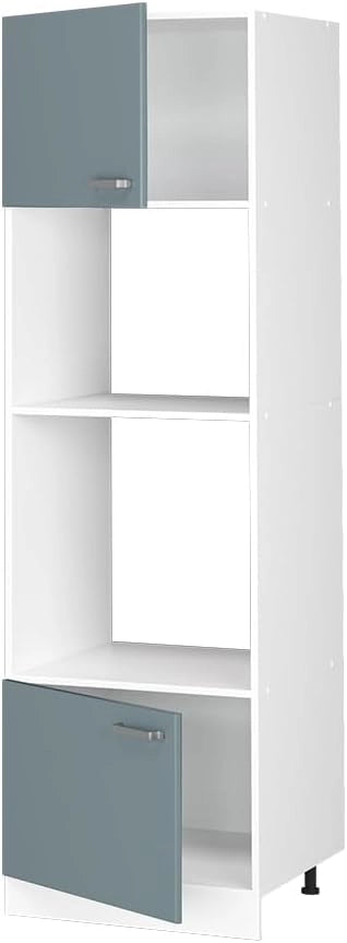 Mobile cucina microonde R-Line, Grigio-blu, 60 cm, per la libera combinazione all'interno di sistemi cucina modulari