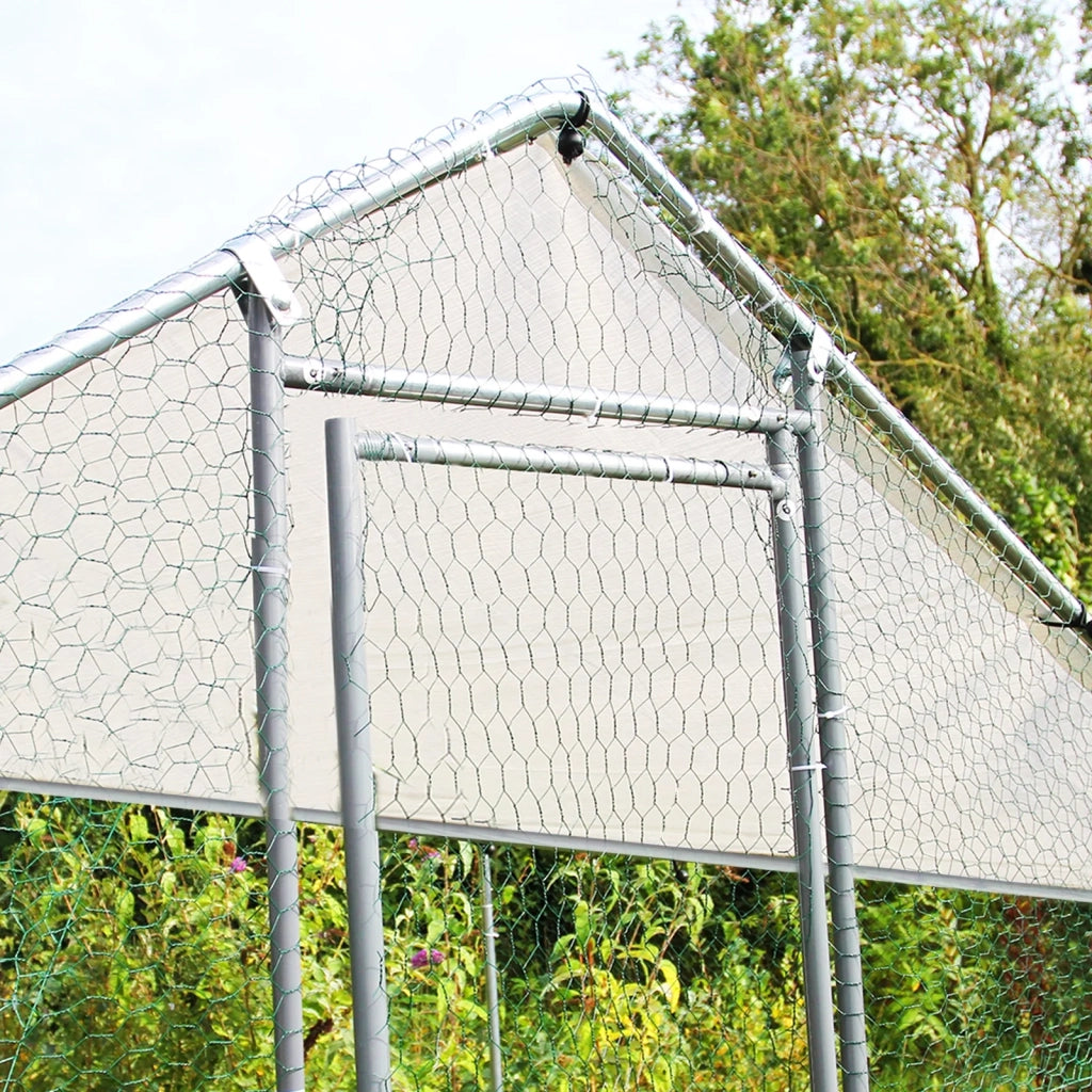Gabbia Pollaio Recinto Recinzione Box Inox da Galline Pollame Polli 4m x 2m x 2m