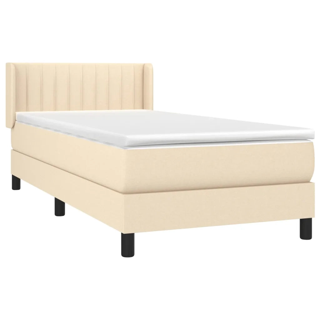 Giroletto a Molle con Materasso Crema 90x200 cm inTessuto