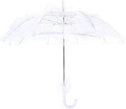 Parasole da Sposa con Bordo - Bianco - In Tessuto a Corda