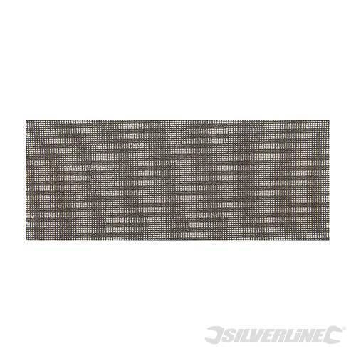 Fogli a rete abrasivi fissaggio a strappo 115 x 230 mm per platorelli riutilizzabili silverline - Grana 40
