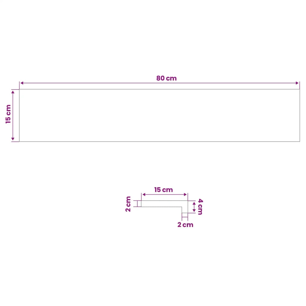 Soglie per finestre 2 pz Marrone Chiaro 80x 15 x 2 cm 42048168
