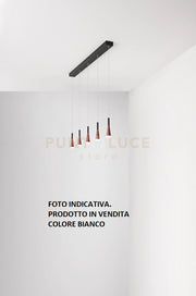 Sospensione in alluminio colore bianco 5 luci Cone LED 35W 3000K CRI?80 220-240V 50/60Hz 2070Lm