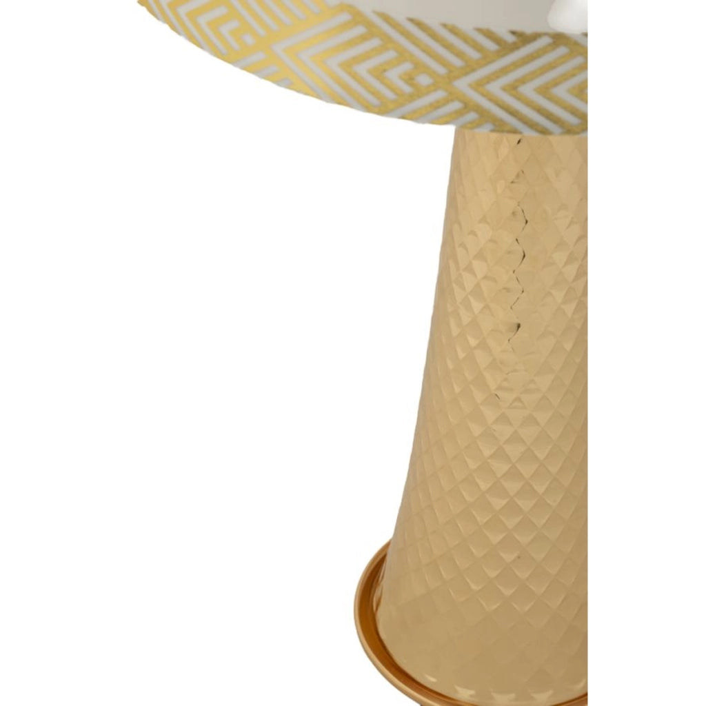 Lampada da Tavolo VKH903, Bianco, Tessuto, 30x30x54 cm