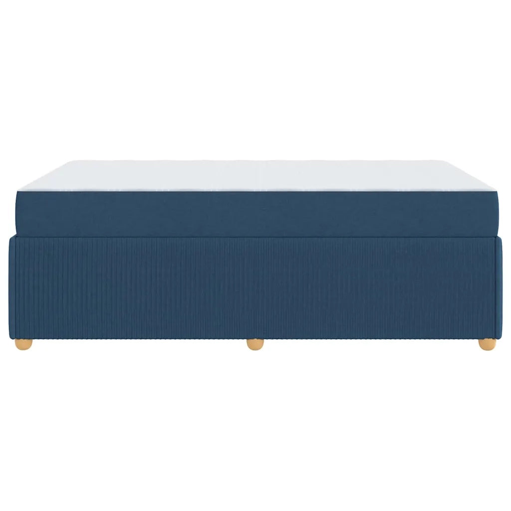 Struttura del letto con materasso Blu 120 x 200 cm Tessuto