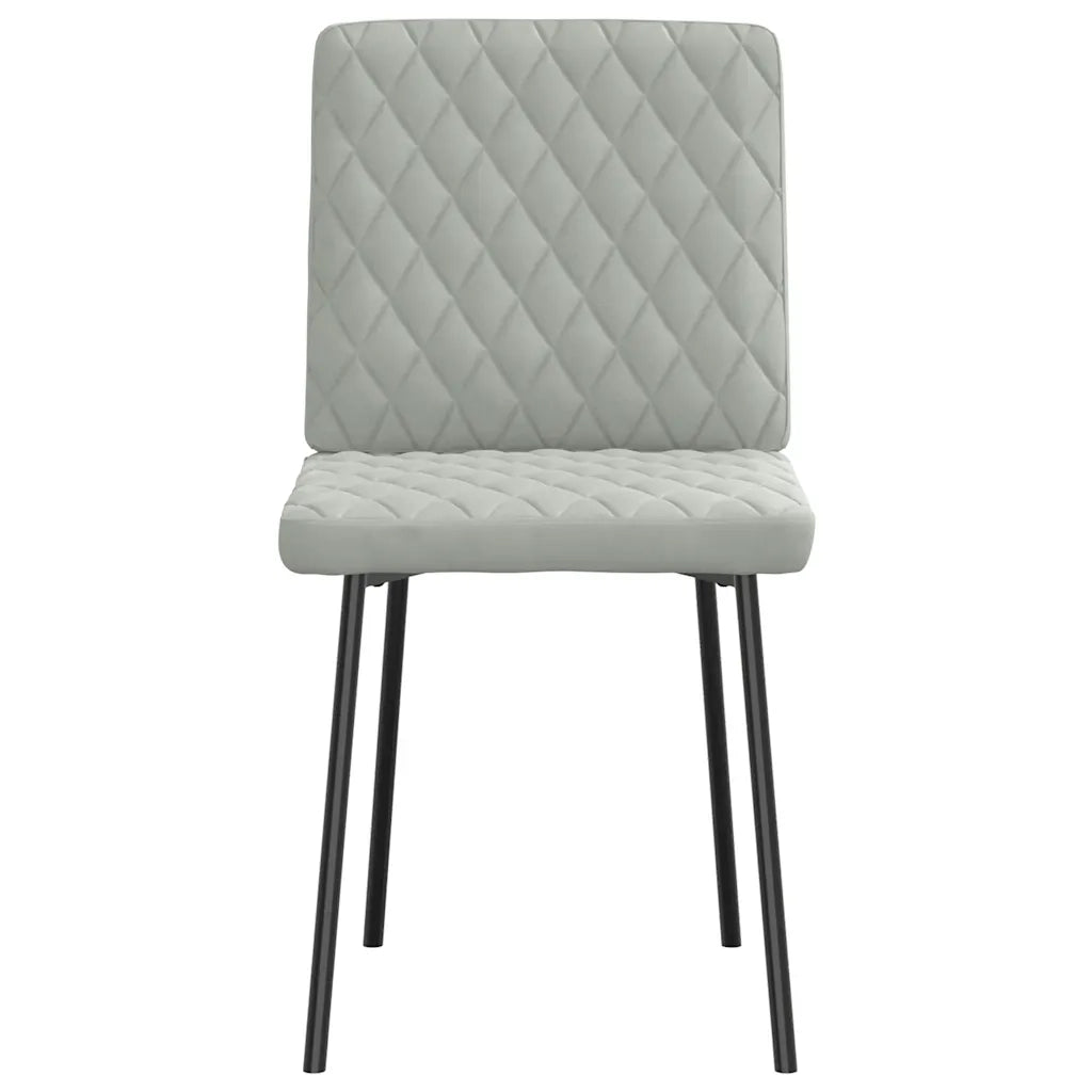 Sedie da Pranzo 4 pz Grigio Chiaro in Velluto 3315203