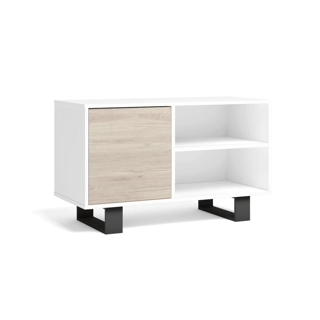 Mobile TV 95x40x57cm modello WIND colore Bianco e colore Rovere RF1004