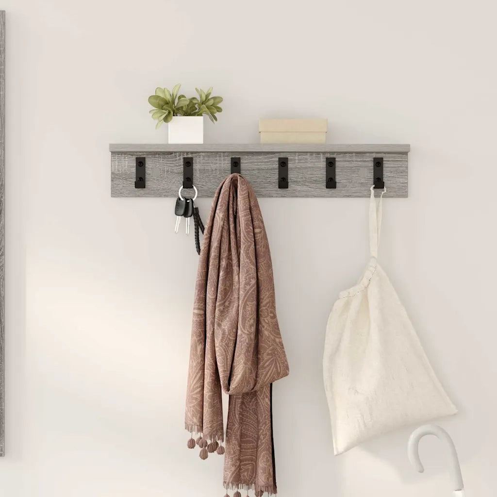 Appendiabiti a muro Grigio Sonoma 60 x 10,5 x 10,5 cm 874360